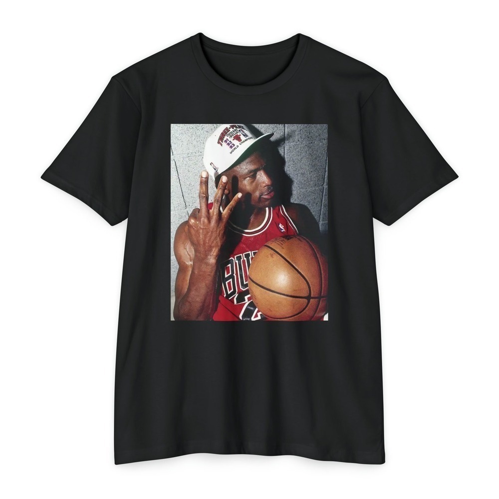 Michael Jordan Celebrating After His 3Rd Nba Championship Unisex Tshirt